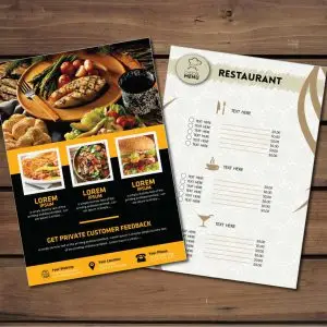 Food Menu A4
